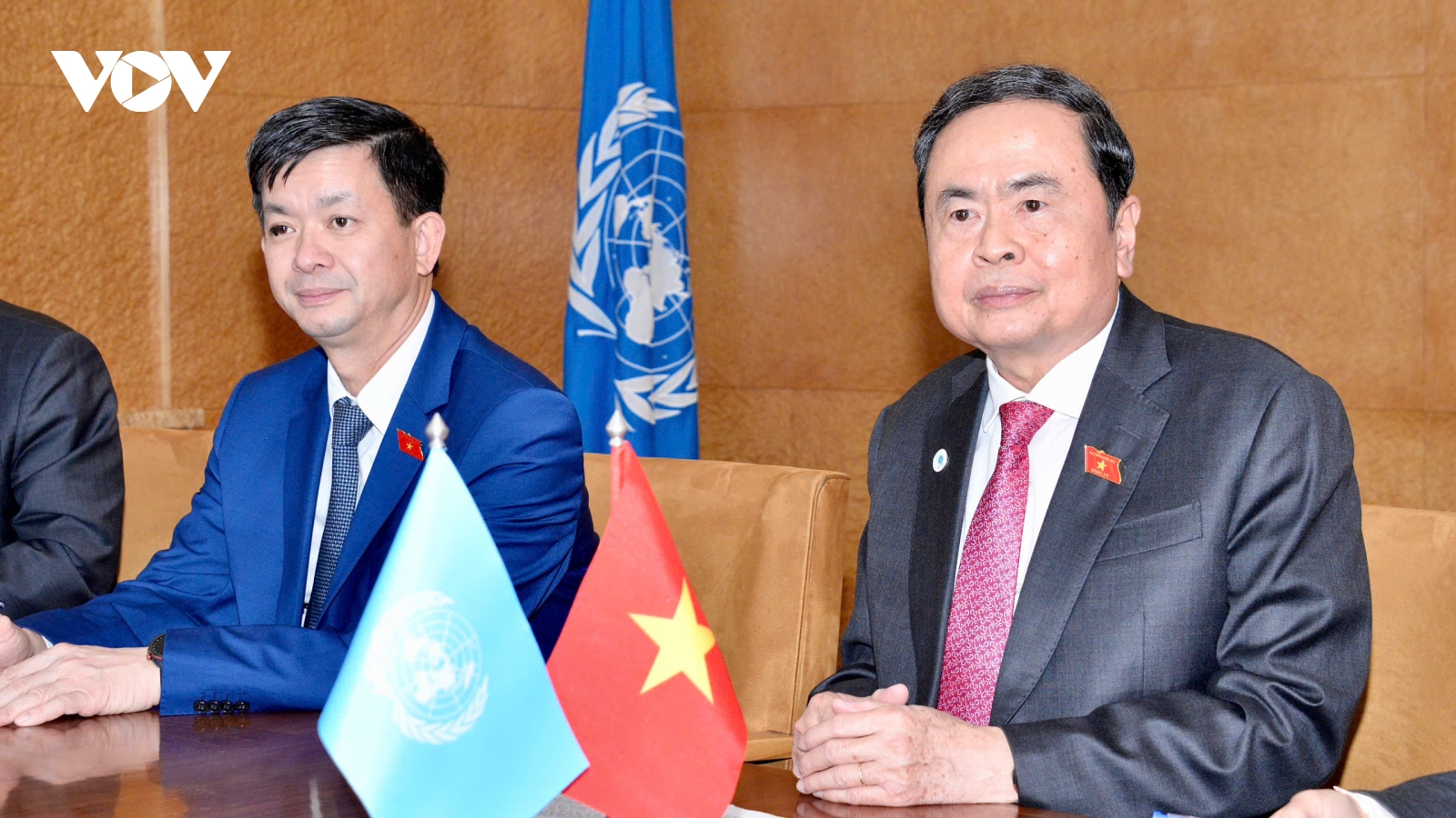 Chủ tịch Quốc hội Trần Thanh Mẫn gặp Tổng Giám đốc Văn phòng Liên Hợp Quốc tại Geneva