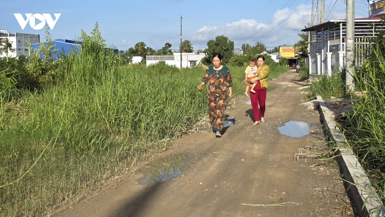 Con đường vào đình Thạnh Phú ở Cà Mau "làm hoài không xong"
