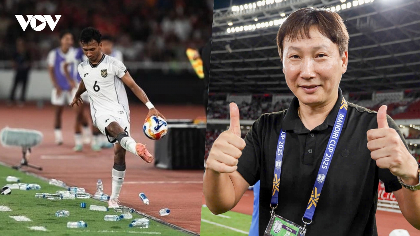 “Lùm xùm” chai nước ở Bung Karno và cách HLV Kim Sang Sik thay Troussier đòi nợ Indonesia
