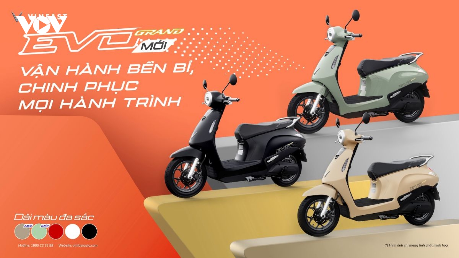VinFast ra mắt xe máy điện Evo Grand với 2 Pin có thể tháo rời, chạy 262km/lần