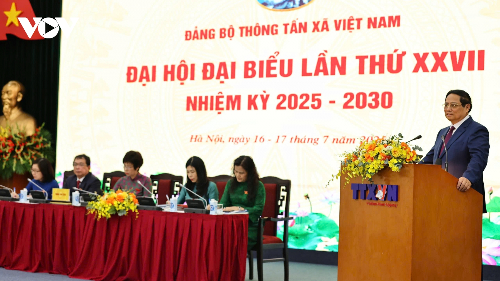 Thủ tướng Phạm Minh Chính dự Đại hội đại biểu Đảng bộ Thông tấn xã Việt Nam