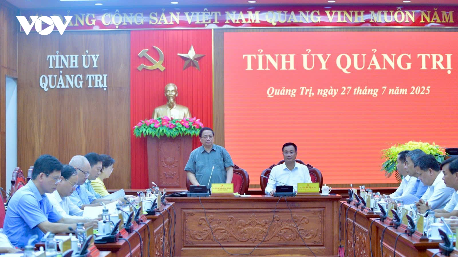 Thủ tướng Phạm Minh Chính làm việc với Tỉnh ủy Quảng Trị
