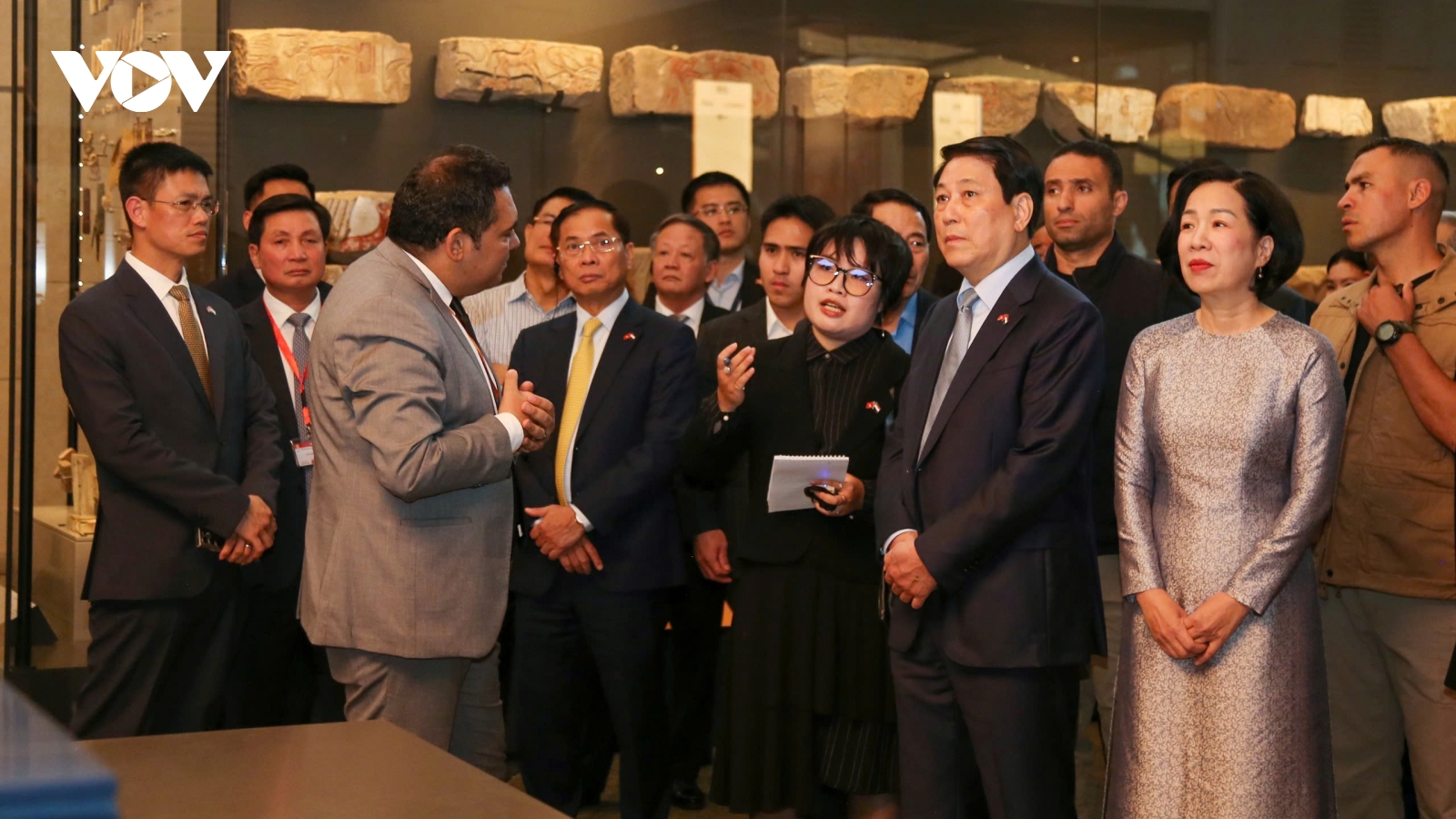 Chủ tịch nước Lương Cường và Phu nhân thăm Đại Bảo tàng Ai Cập