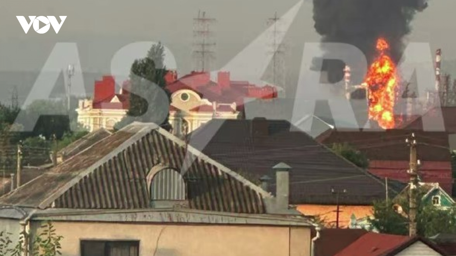 Ukraine tập kích Krasnodar, nhà máy lọc dầu chiến lược Nga cháy lớn