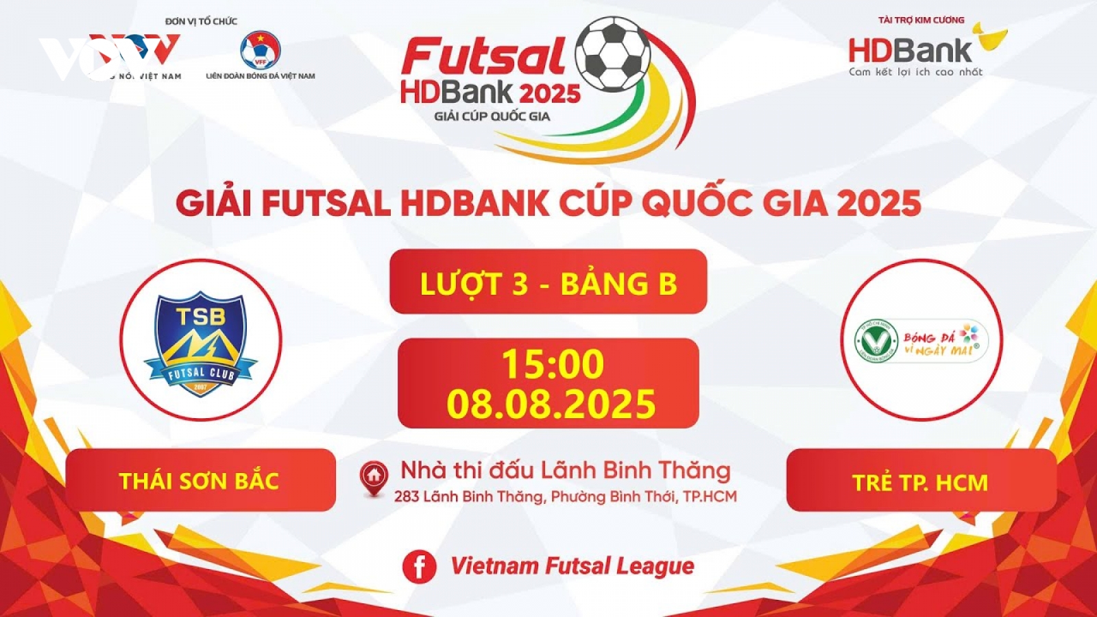 Trực tiếp Thái Sơn Bắc - Trẻ TP.HCM tại giải Futsal HDBank Cúp Quốc gia 2025