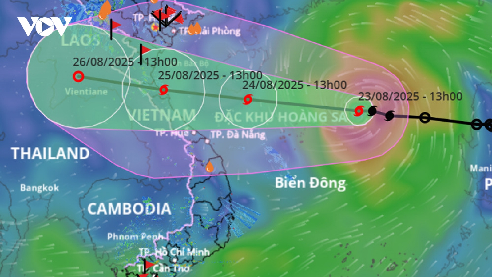 Bão số 5 di chuyển nhanh, cách đặc khu Hoàng Sa khoảng 230km