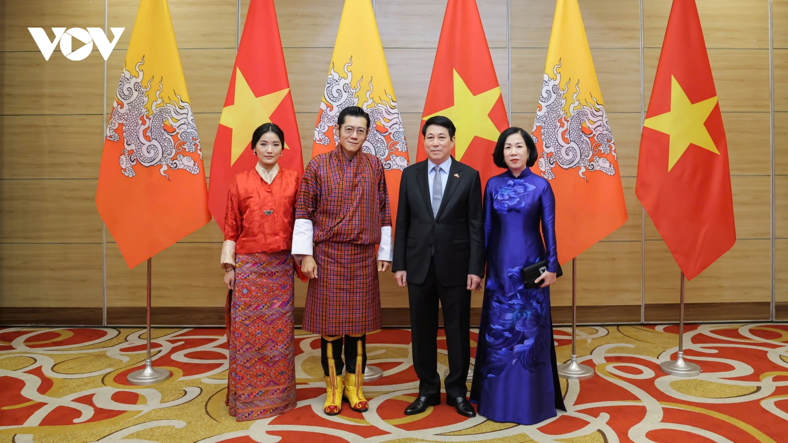 Chủ tịch nước Lương Cường chủ trì chiêu đãi cấp nhà nước Quốc vương Bhutan