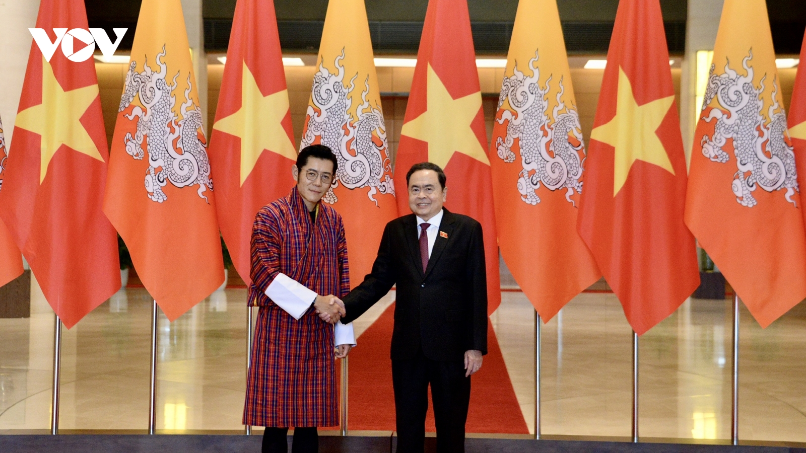 Chủ tịch Quốc hội Trần Thanh Mẫn hội kiến Quốc vương Bhutan