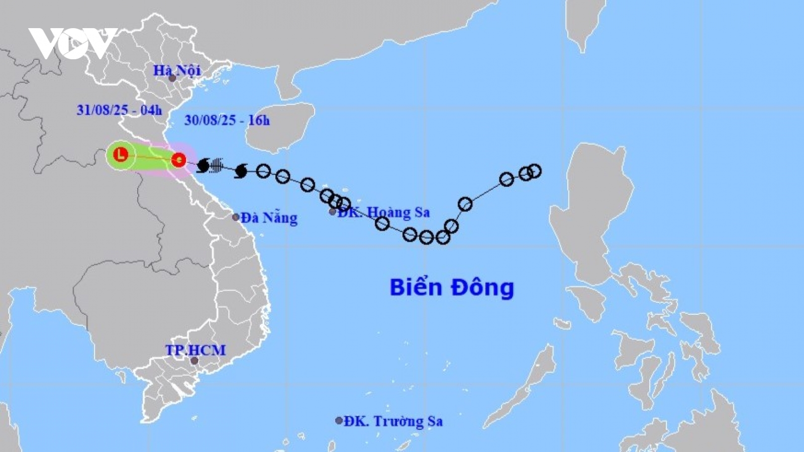 Bão số 6 hiện đã suy yếu thành áp thấp nhiệt đới trên đất liền