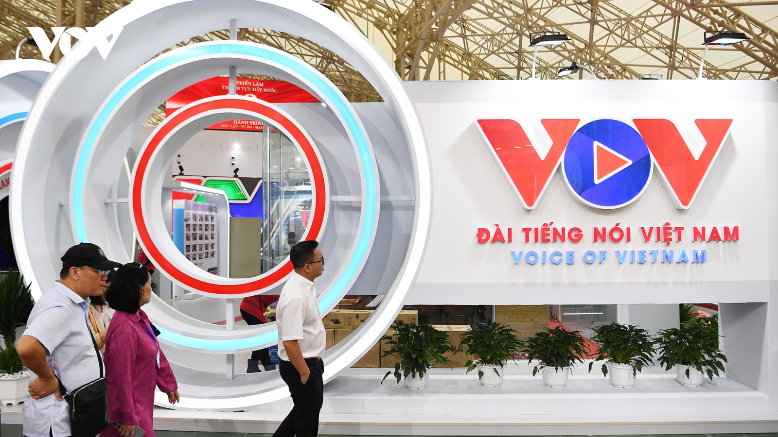 Không gian của VOV tại Triển lãm Quốc gia A80 trưng bày nhiều hiện vật quý