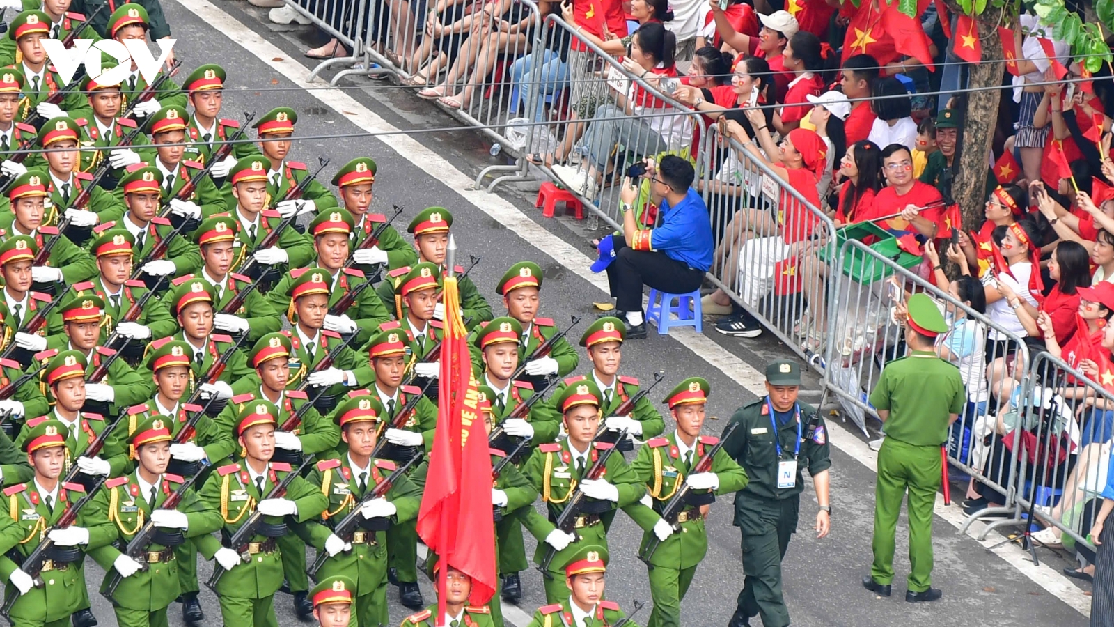 Hình ảnh các khối đi công an tại buổi Tổng duyệt diễu binh mừng Quốc khánh 2/9