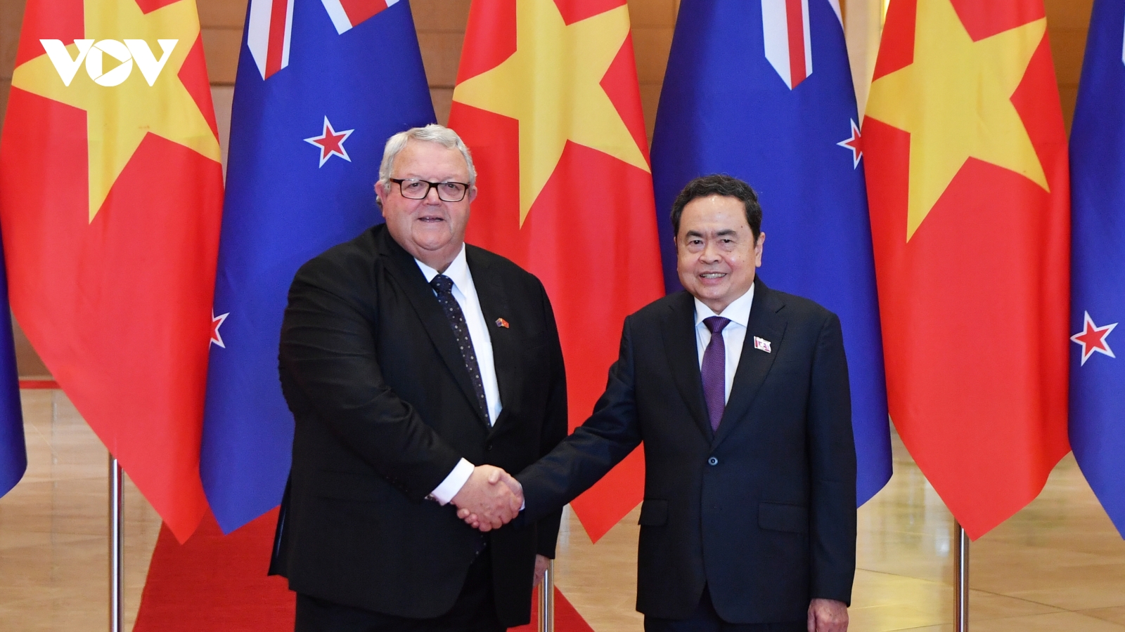 Chủ tịch Quốc hội Trần Thanh Mẫn đón và hội đàm với Chủ tịch Quốc hội New Zealand