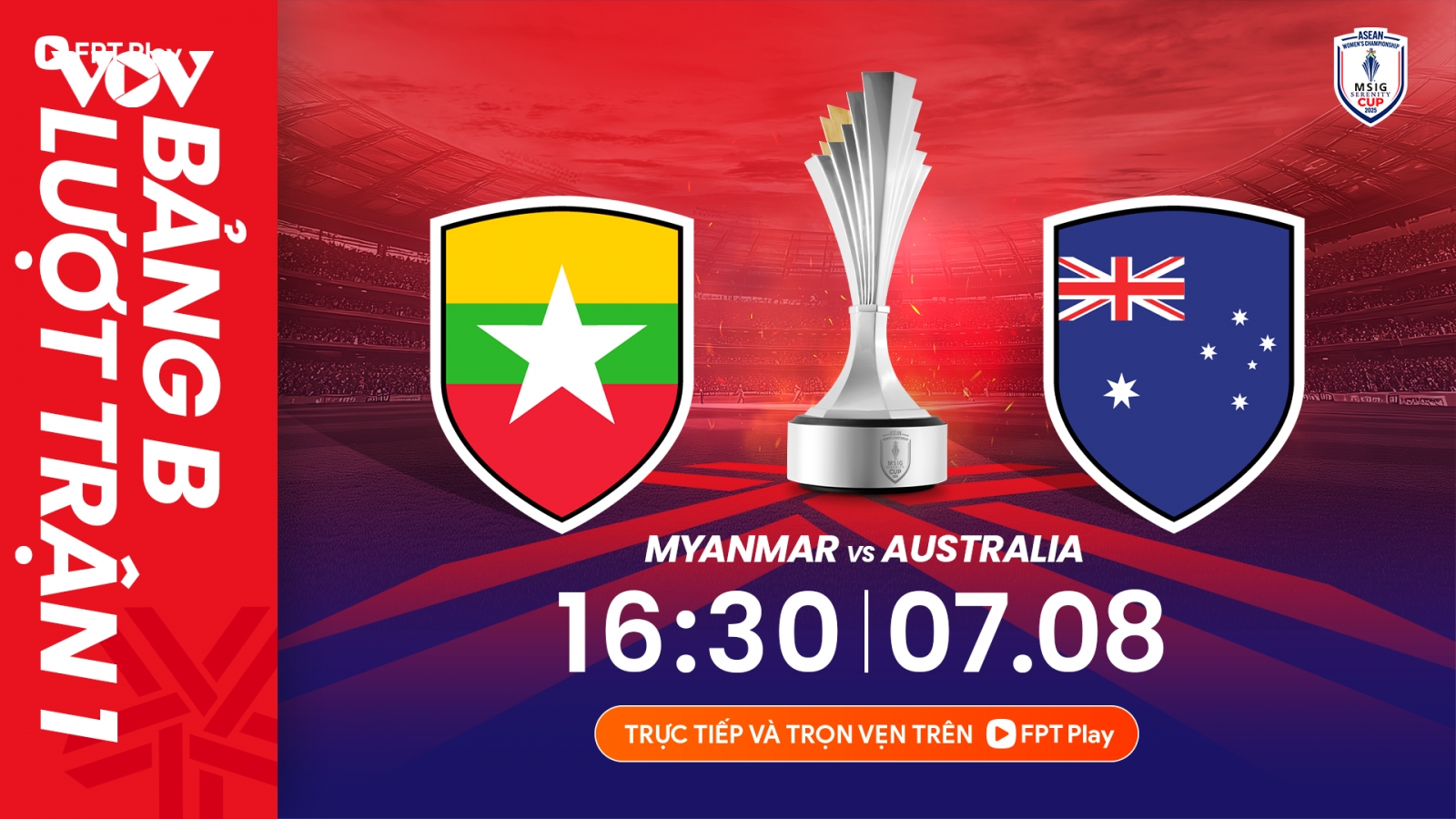 Lịch thi đấu và trực tiếp ASEAN Cup nữ 2025 hôm nay 7/8
