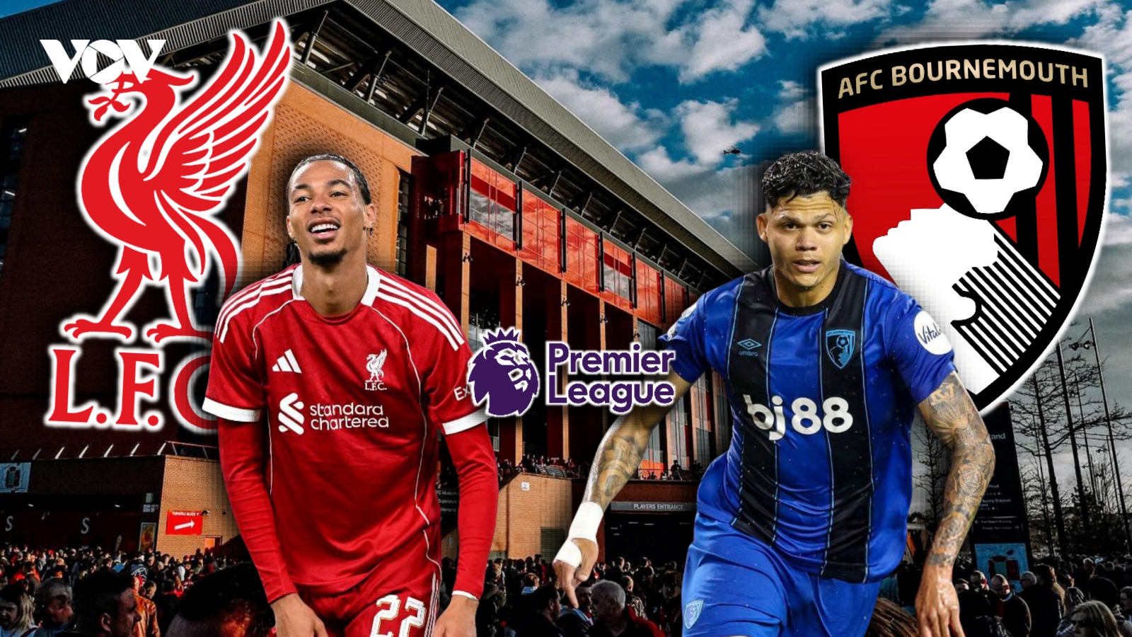 Dự đoán kết quả và đội hình ra sân trận Liverpool vs Bournemouth