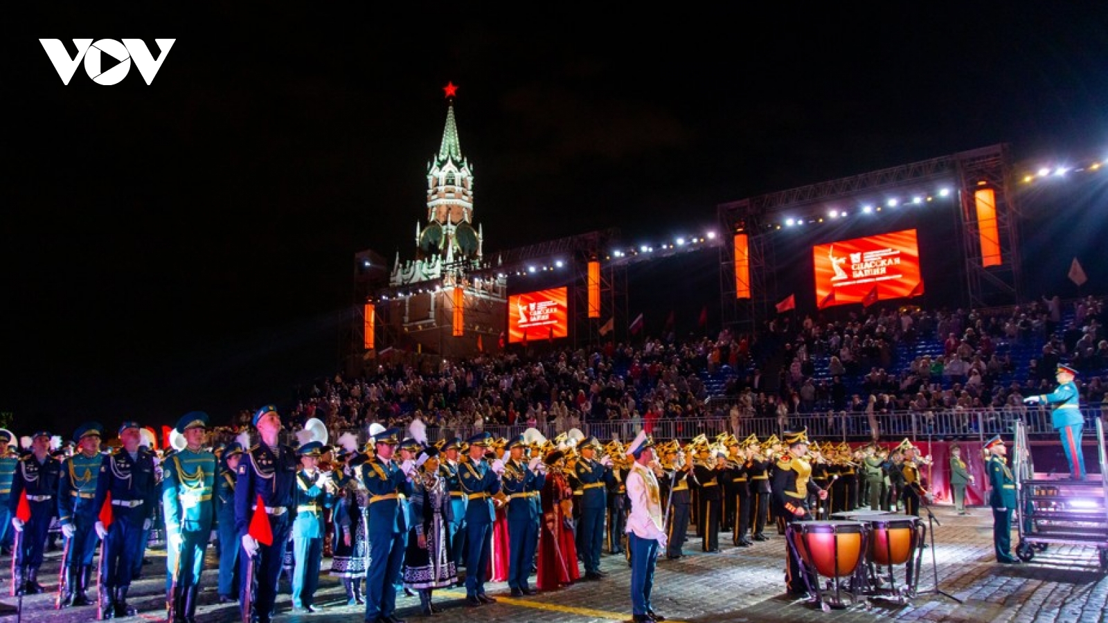 Liên hoan âm nhạc quân sự quốc tế “Tháp Spasskaya” quy tụ hơn 1.500 người tham gia