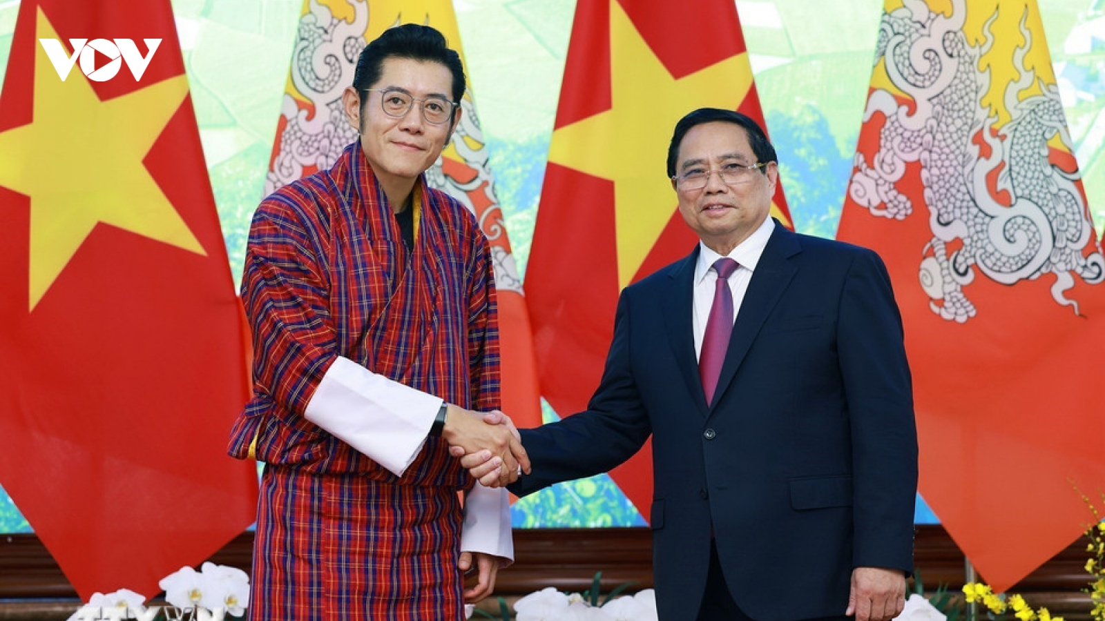 Thủ tướng Phạm Minh Chính hội kiến Quốc vương Bhutan
