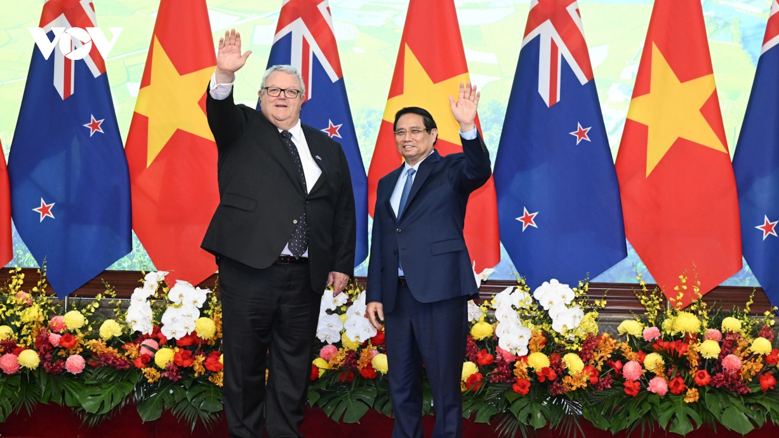 Thủ tướng Phạm Minh Chính tiếp Chủ tịch Quốc hội New Zealand Gerry Brownlee
