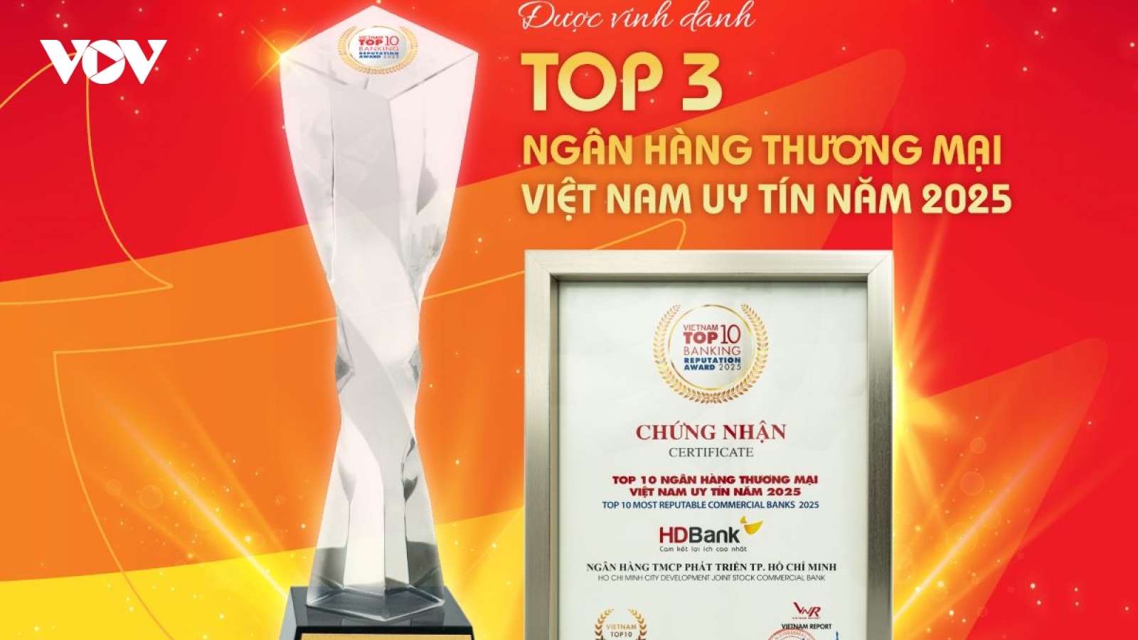 HDBank giữ vị trí thứ 3 Top ngân hàng niêm yết uy tín và hiệu quả nhất Việt Nam