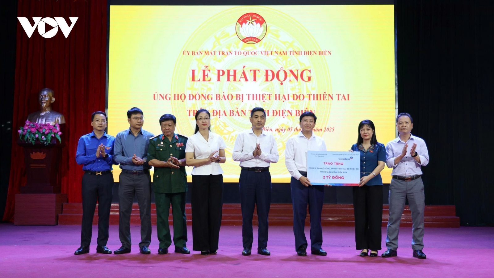 Điện Biên tiếp nhận 35 tỷ đồng ủng hộ đồng bào bị thiệt hại do thiên tai