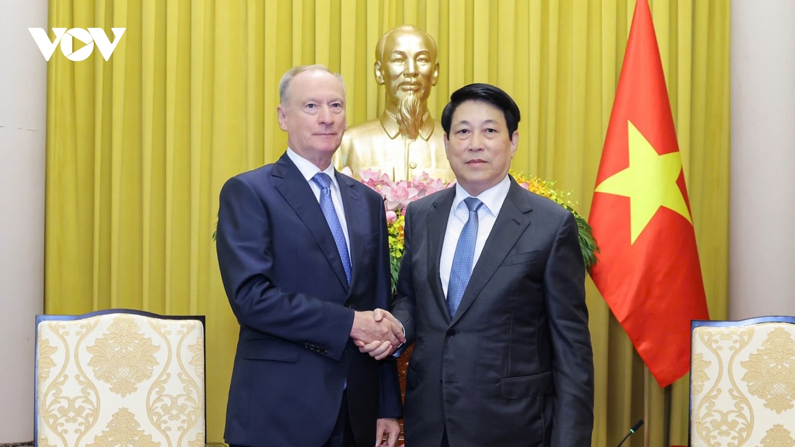 Chủ tịch nước Lương Cường tiếp trợ lý Tổng thống, Chủ tịch Hội đồng Biển Liên bang Nga