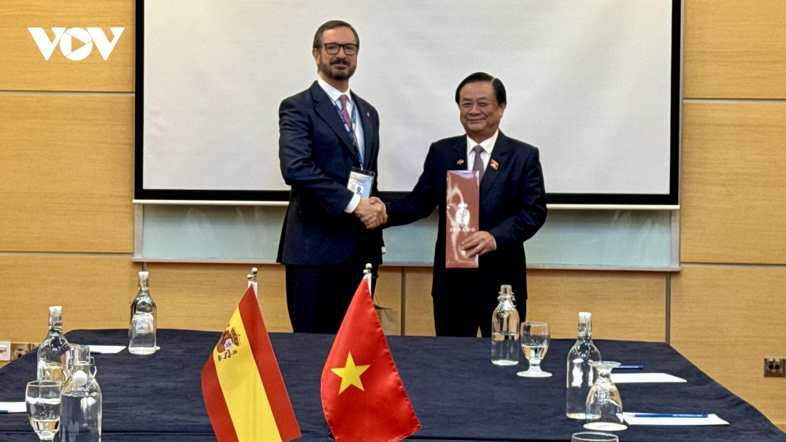 Phó Chủ tịch Quốc hội Lê Minh Hoan gặp Phó Chủ tịch thứ nhất Thượng viện Tây Ban Nha