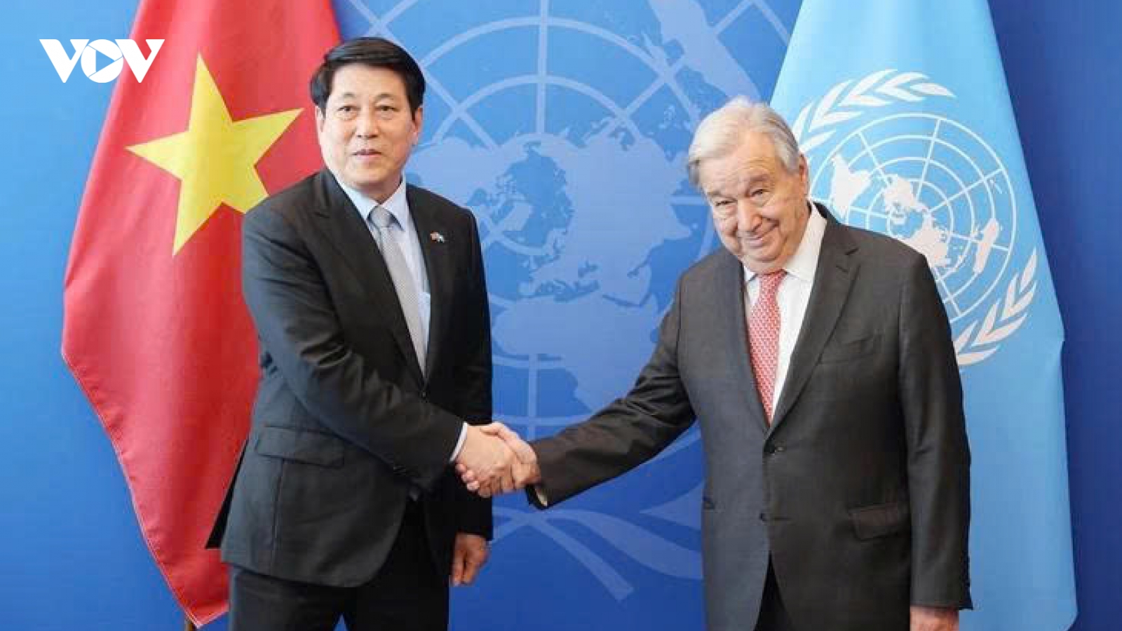 Chủ tịch nước Lương Cường gặp Tổng Thư ký Liên Hợp Quốc Antonio Guterres
