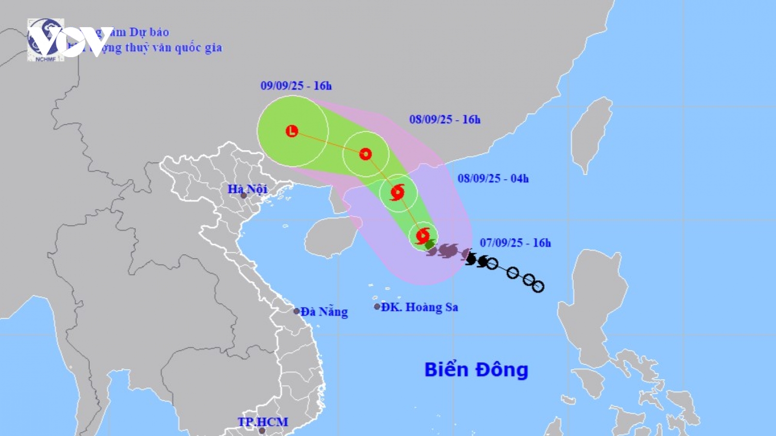 Bão số 7 đã tăng cường độ lên cấp 9-10, giật cấp 13