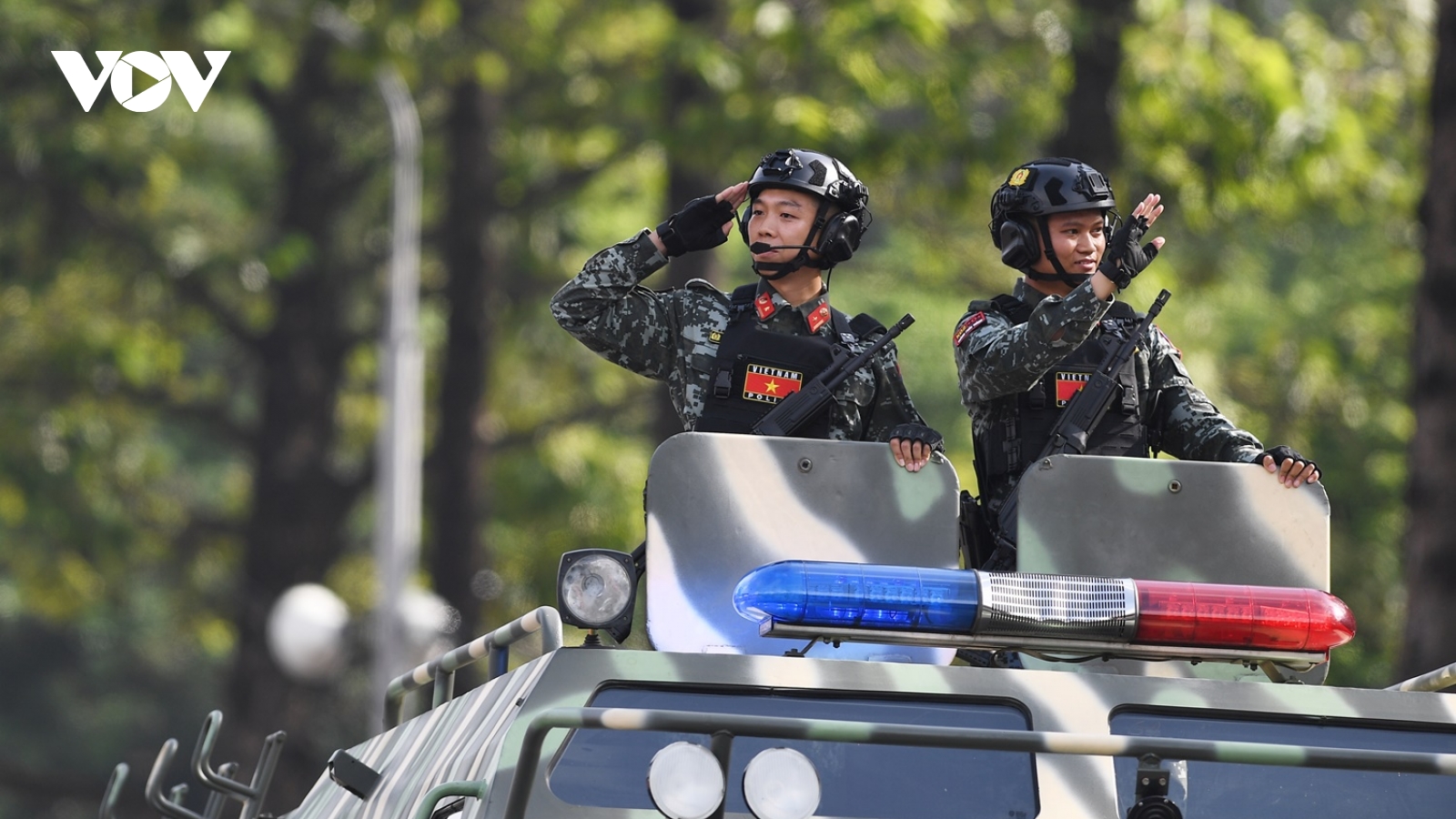Dàn xe đặc chủng của lực lượng Công an nhân dân trong ngày Quốc khánh 2/9