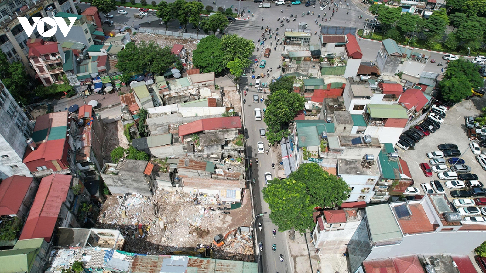 Dự án mở đường Hoàng Cầu - Voi Phục ì ạch do chậm giải phóng mặt bằng