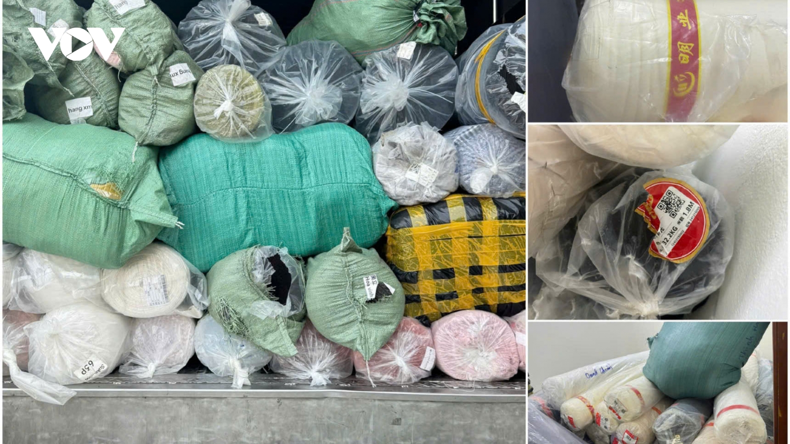 Phát hiện xe tải chở số lượng lớn hàng hóa không rõ nguồn gốc ở Hà Nội