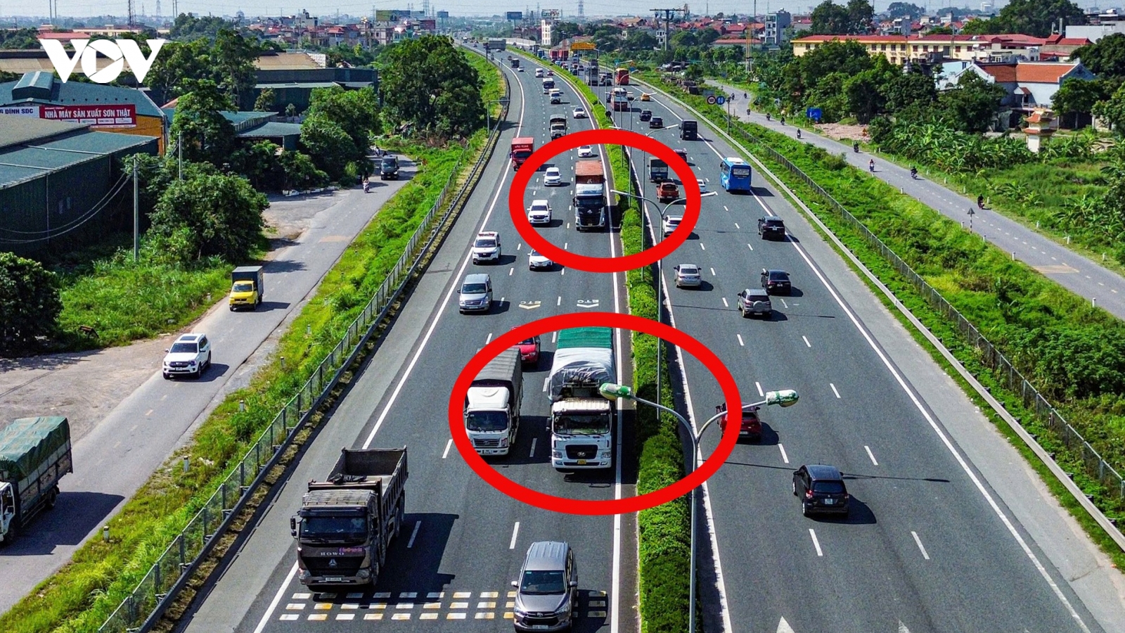 Từ ngày 9/9 xe tải sẽ bị xử phạt khi đi vào làn 1 trên cao tốc Pháp Vân - Cầu Giẽ