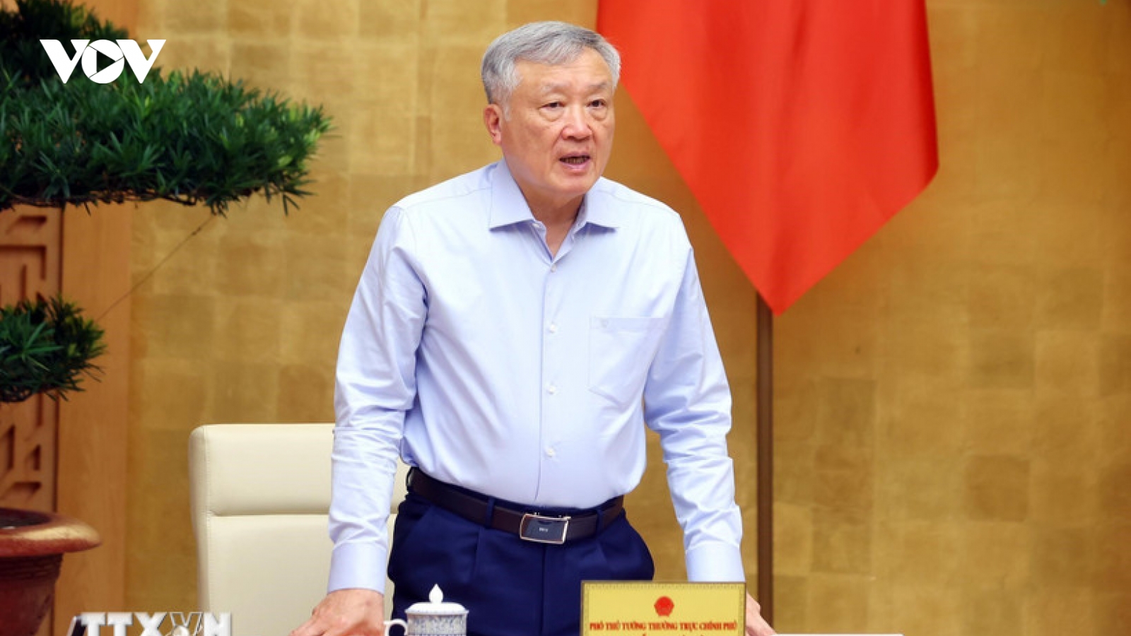 Phó Thủ tướng Nguyễn Hòa Bình chủ trì họp về tình hình vận hành chính quyền 2 cấp
