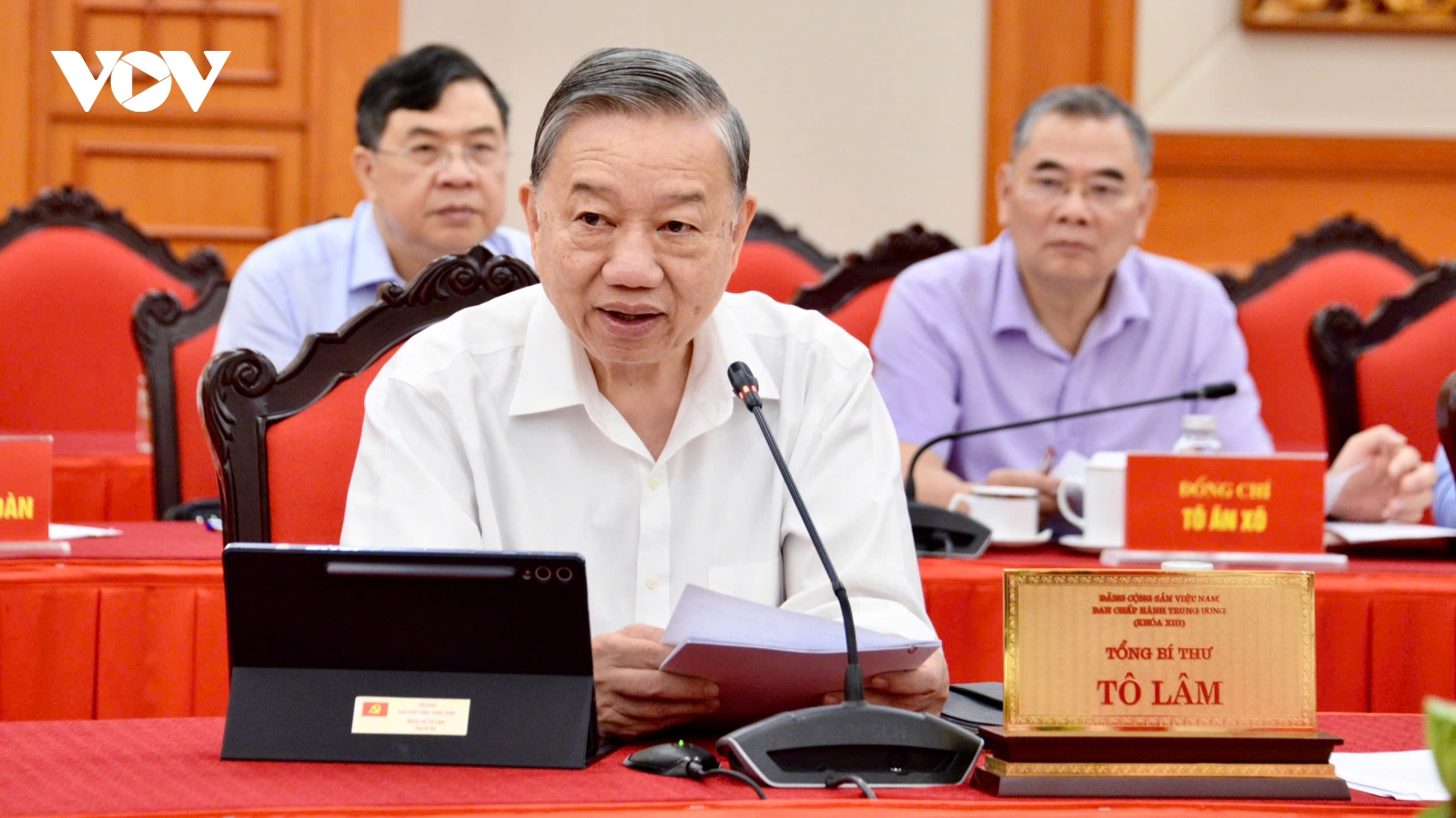 Tổng Bí thư Tô Lâm làm việc với Ban Thường vụ Đảng ủy Quốc hội