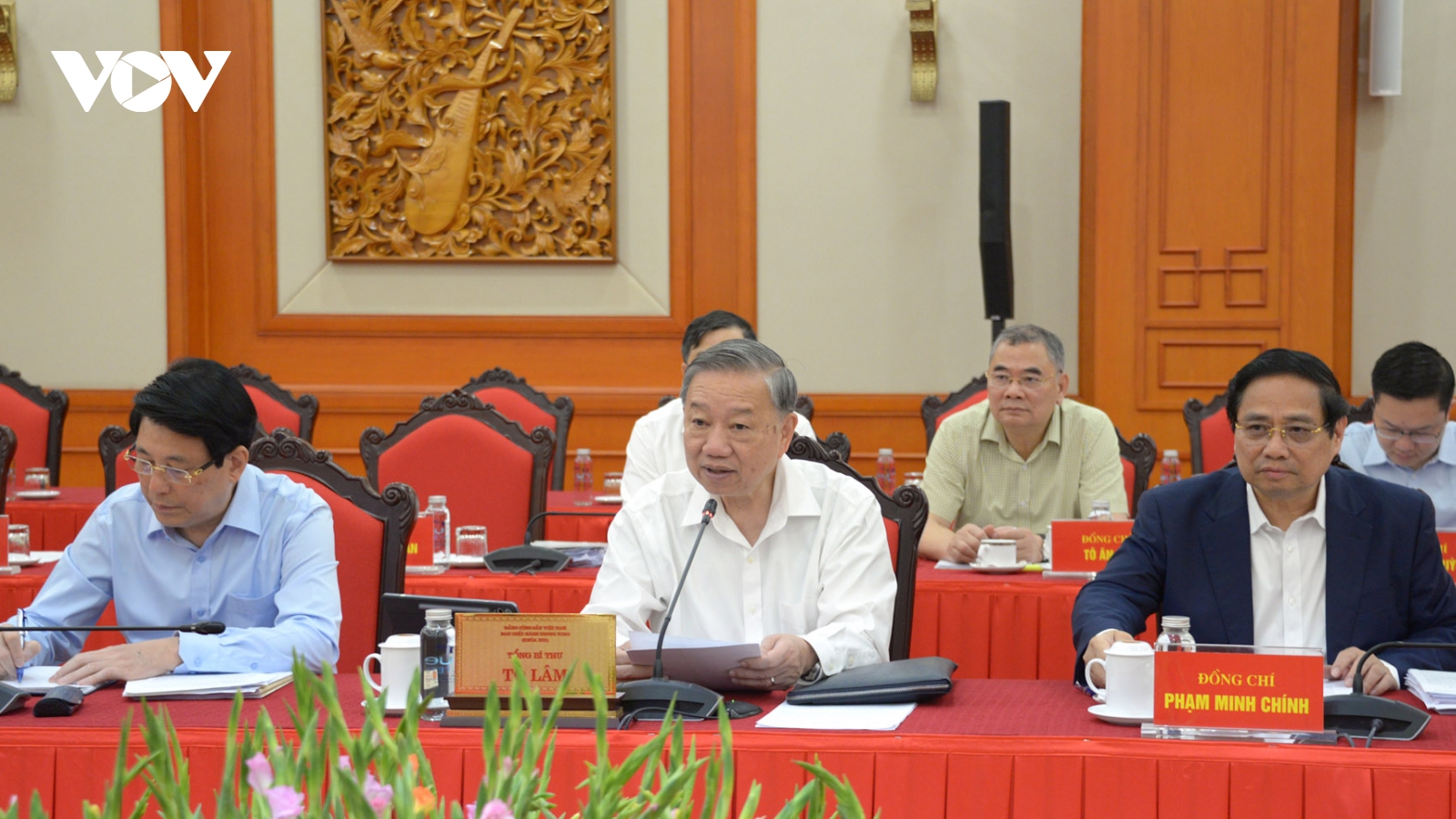 Bộ Chính trị làm việc với Ban Thường vụ Đảng ủy các cơ quan Đảng Trung ương