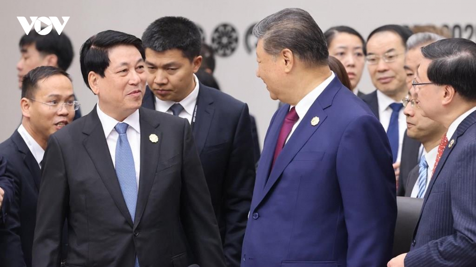 Chủ tịch nước Lương Cường gặp Tổng Bí thư, Chủ tịch nước Trung Quốc Tập Cận Bình