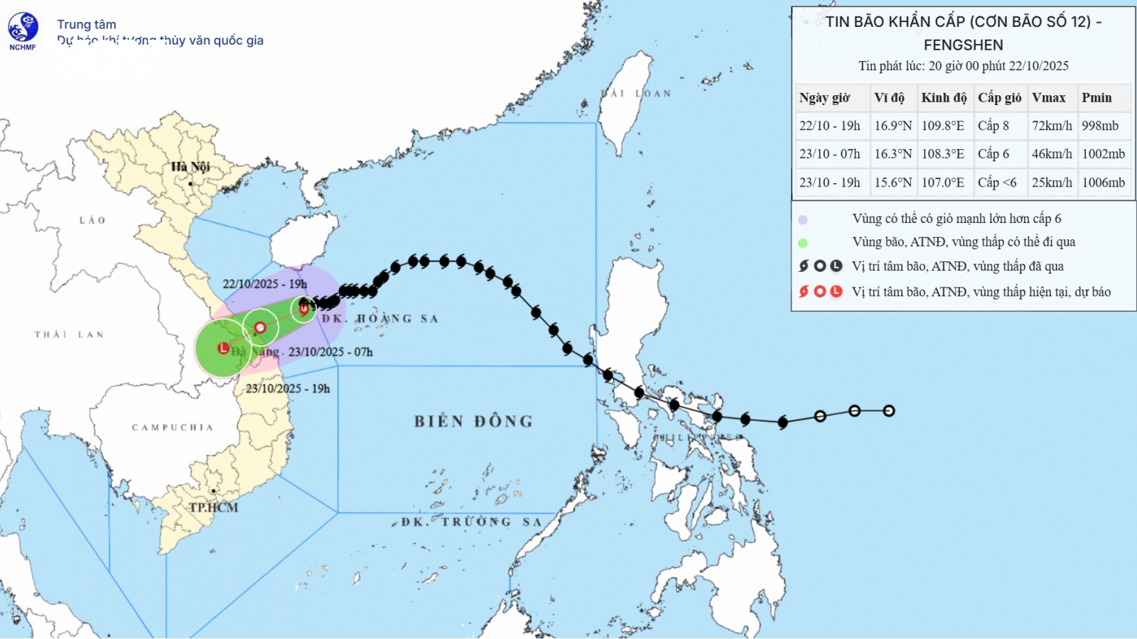 Bão số 12 tiếp tục suy yếu, cách Đà Nẵng khoảng 170km