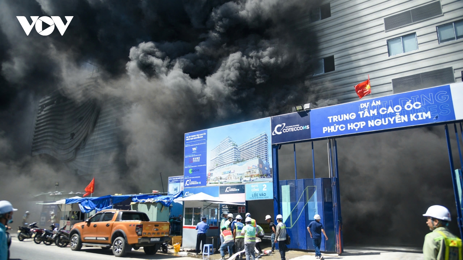 Cháy tại công trường thi công dự án Dự án Trung tâm cao ốc phức hợp Nguyễn Kim