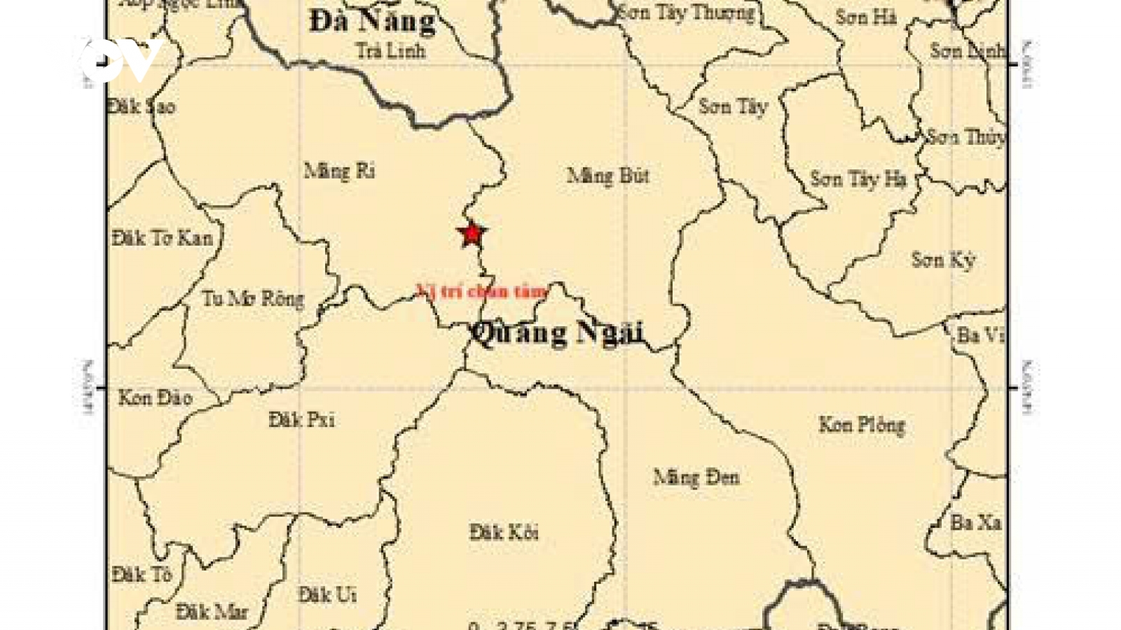 11 trận động đất xảy ra tại Quảng Ngãi