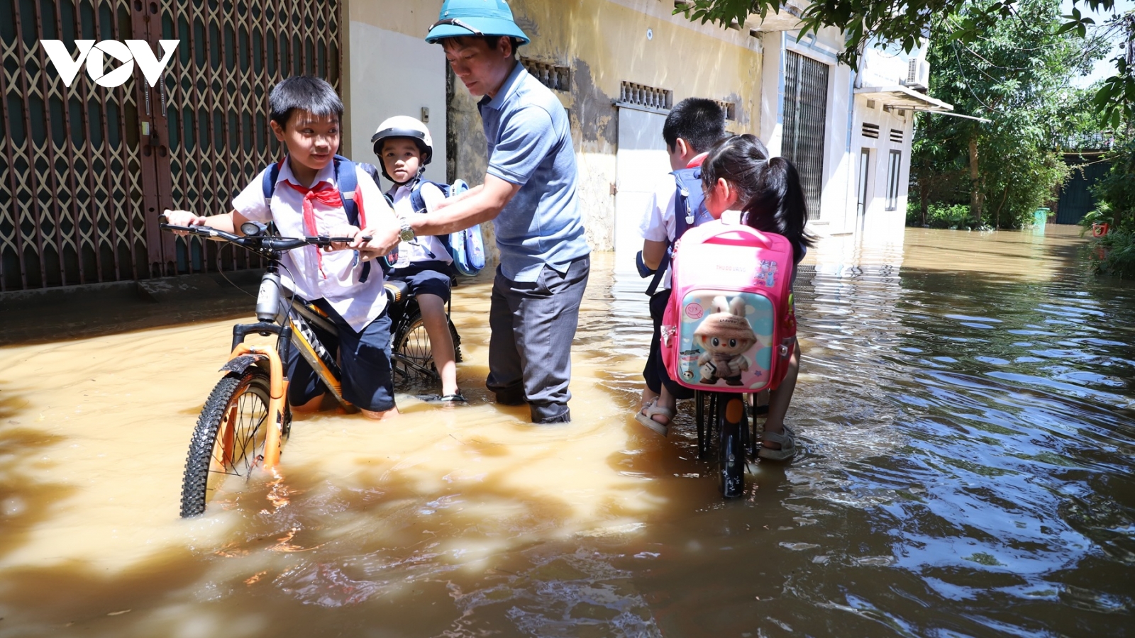Hàng nghìn người dân Ninh Bình chạy lũ, làng hoa Mỹ Tân trắng nước