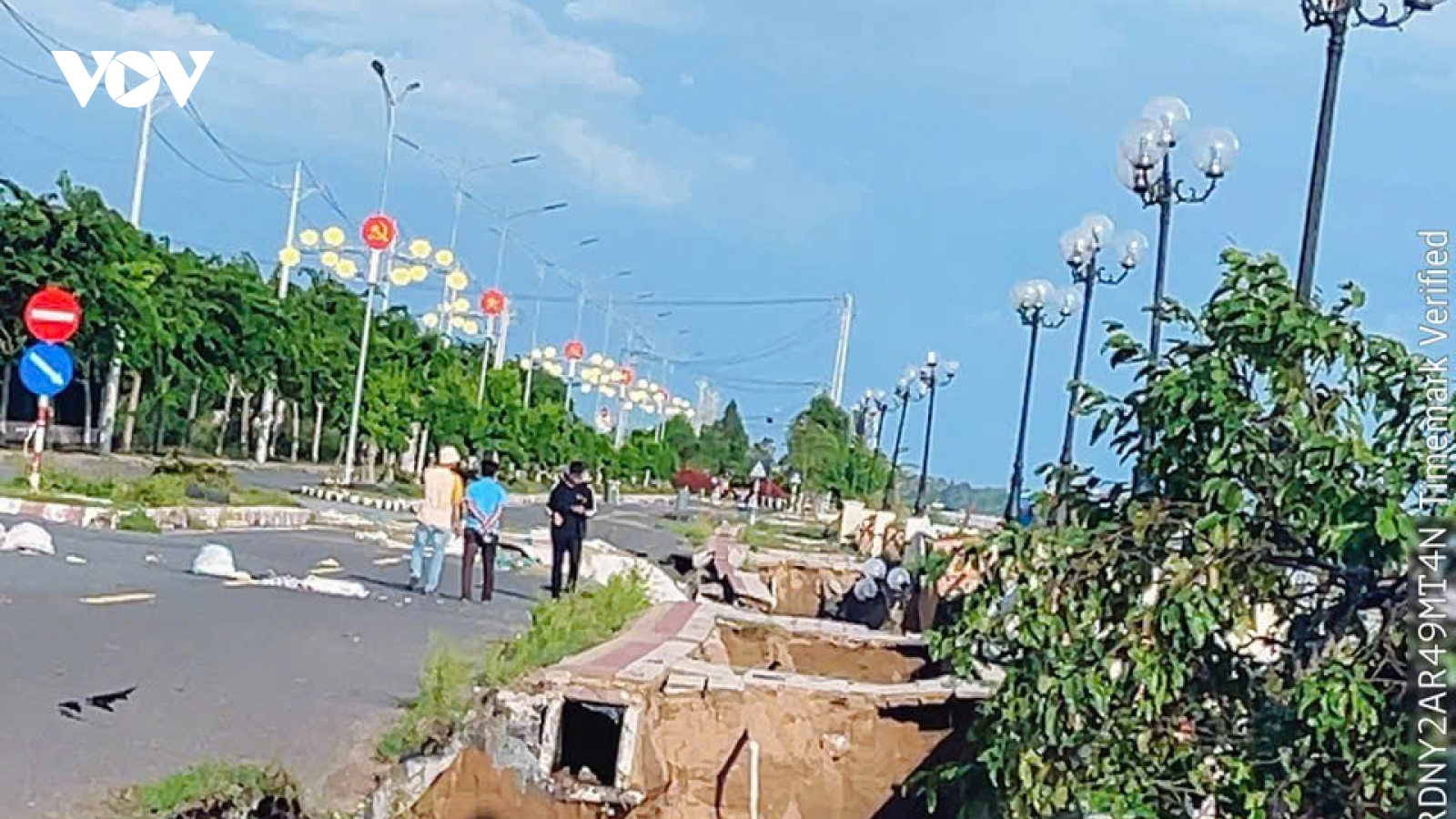 Bờ kè cũ xã Thường Phước (Đồng Tháp) tiếp tục xảy ra sạt lở nghiêm trọng