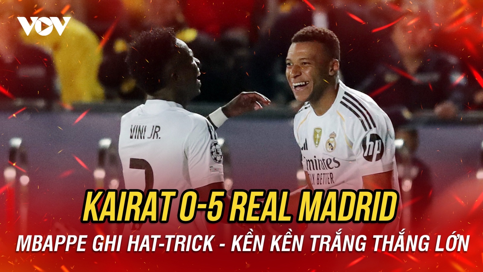 Kết quả Cúp C1 châu Âu hôm nay 1/10: Mbappe giúp Real Madrid thắng 5-0 Kairat