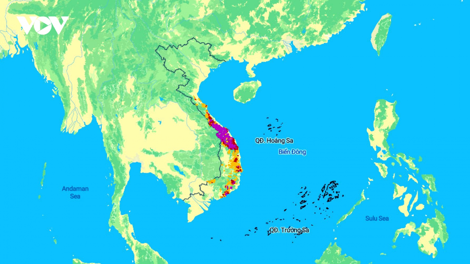 Cảnh báo lũ quét, sạt lở đất và sụt lún đất từ Quảng Trị đến Đắk Lắk
