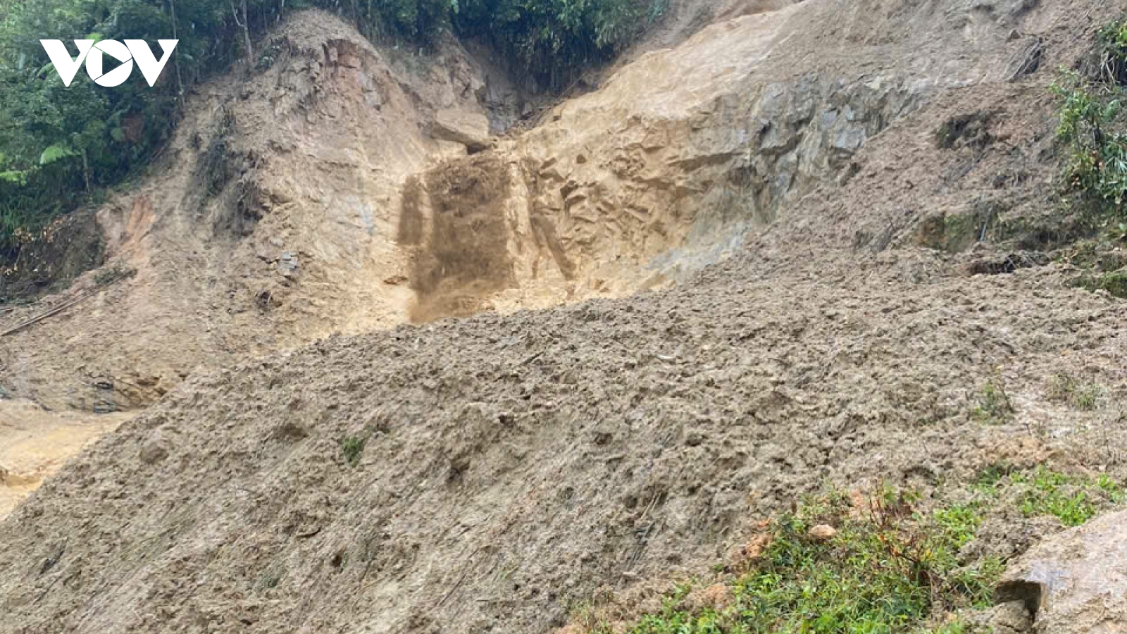Nổ lớn, một quả đồi sạt lở trong đêm vùi lấp nhiều gia súc, hoa màu ở Quảng Ngãi