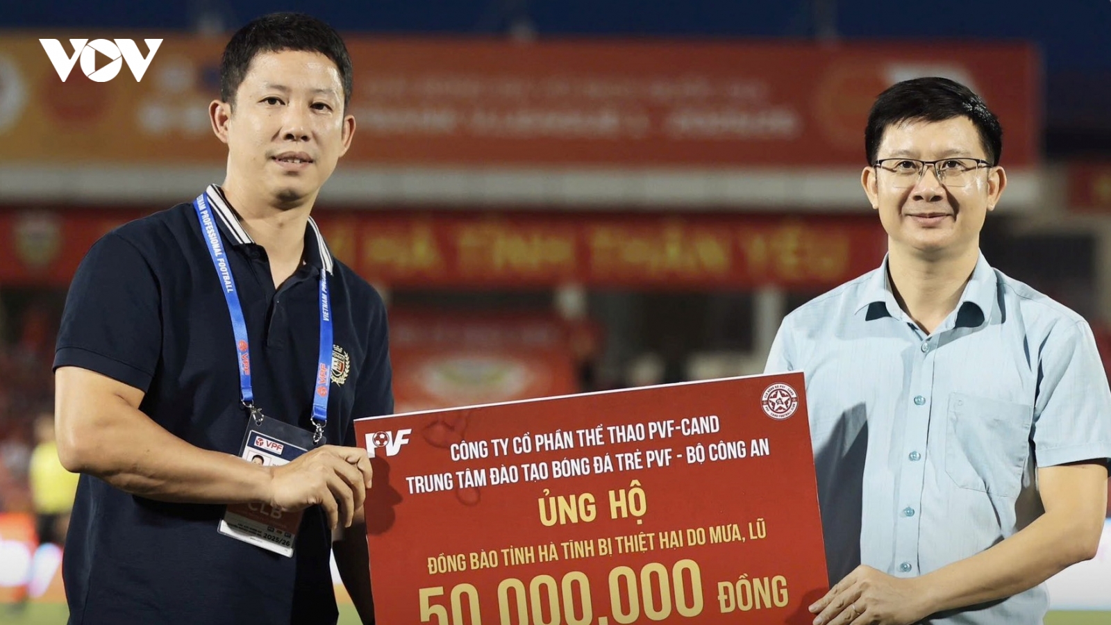 PVF CAND có hành động ý nghĩa ở trận đấu với Hà Tĩnh tại vòng 6 V-League