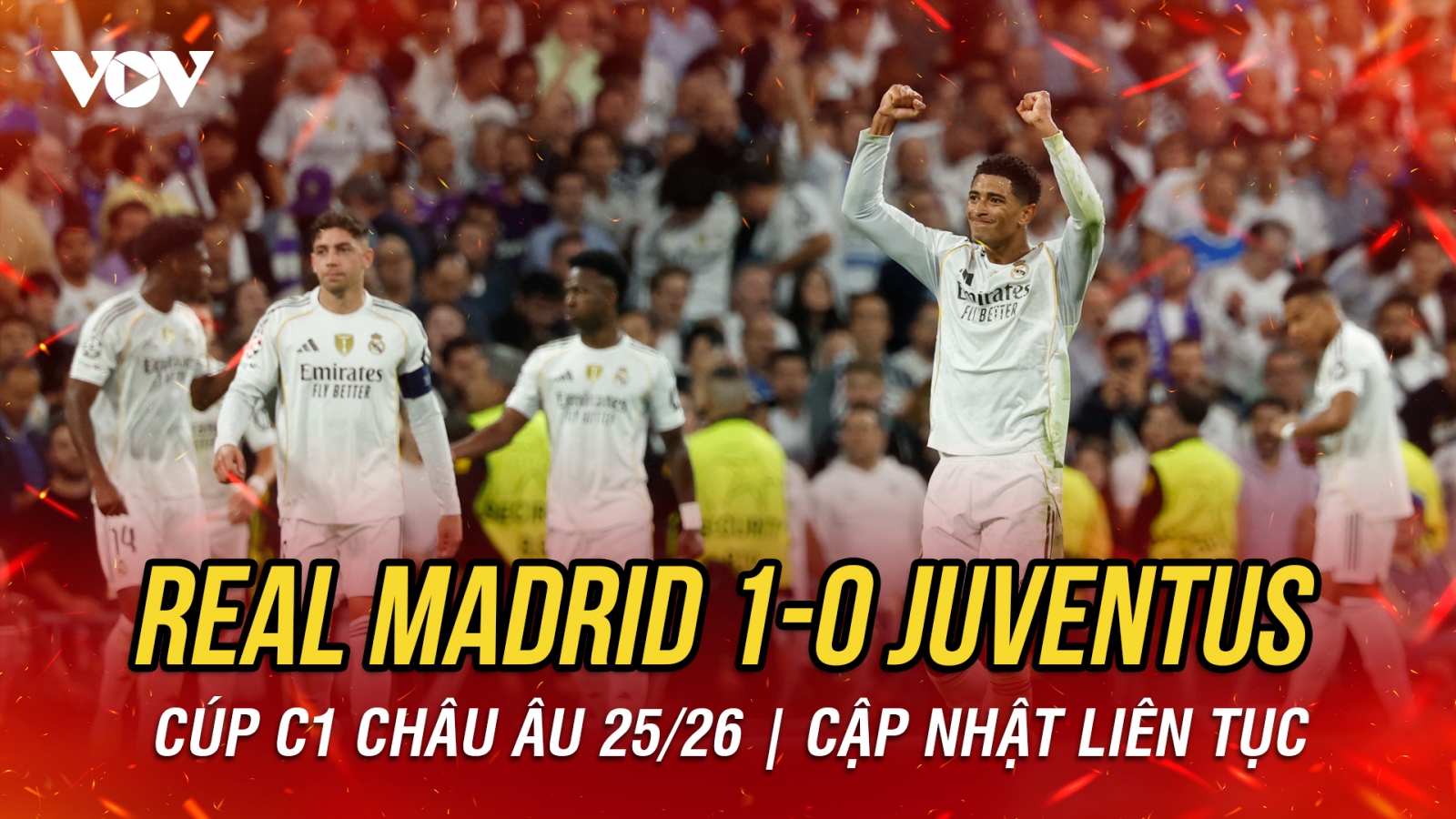 Kết quả Cúp C1 châu Âu hôm nay 23/10: Real Madrid thắng tối thiểu trước Juventus