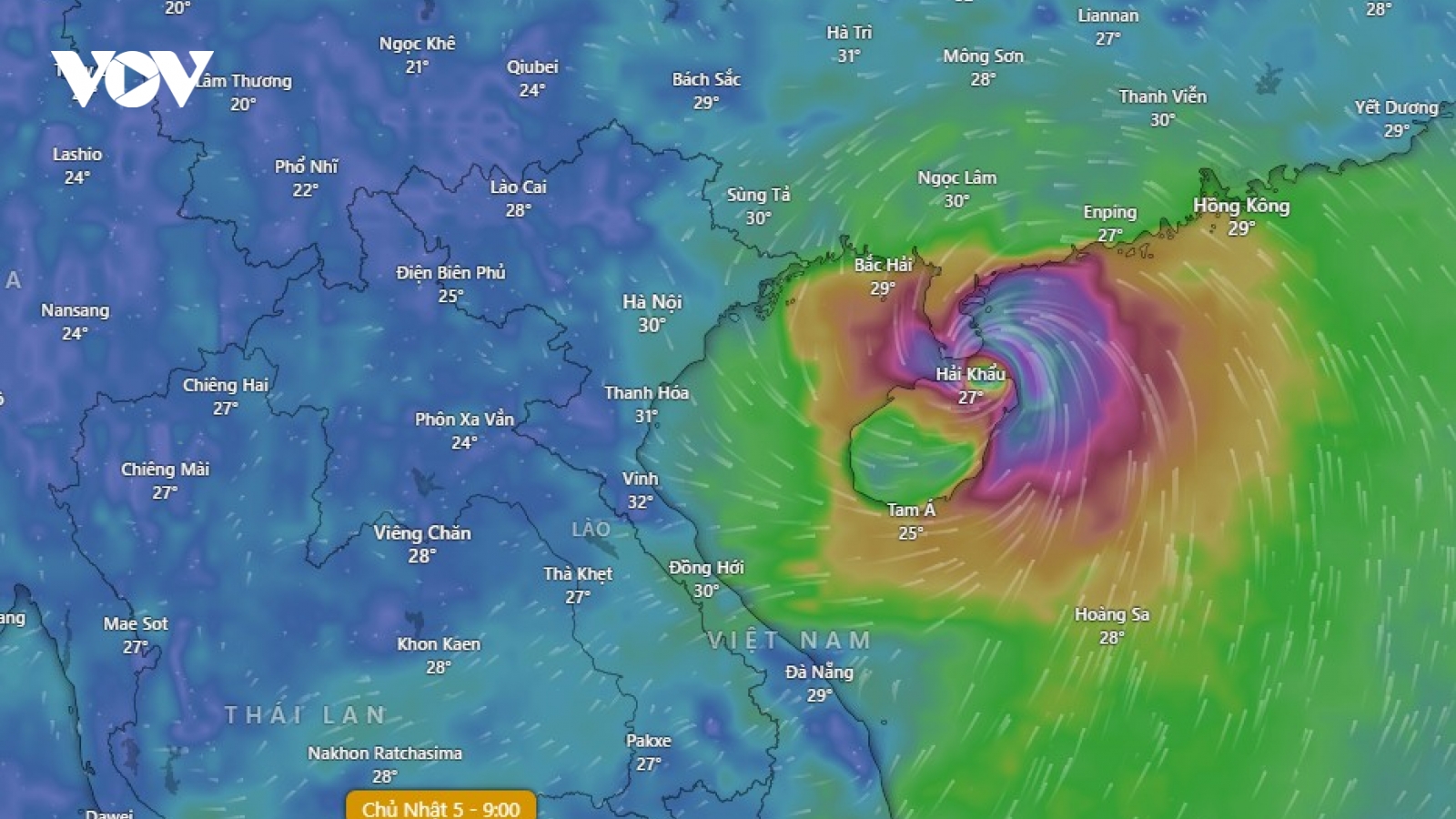 Bão Matmo di chuyển nhanh, có thể gây mưa lớn ở miền Bắc