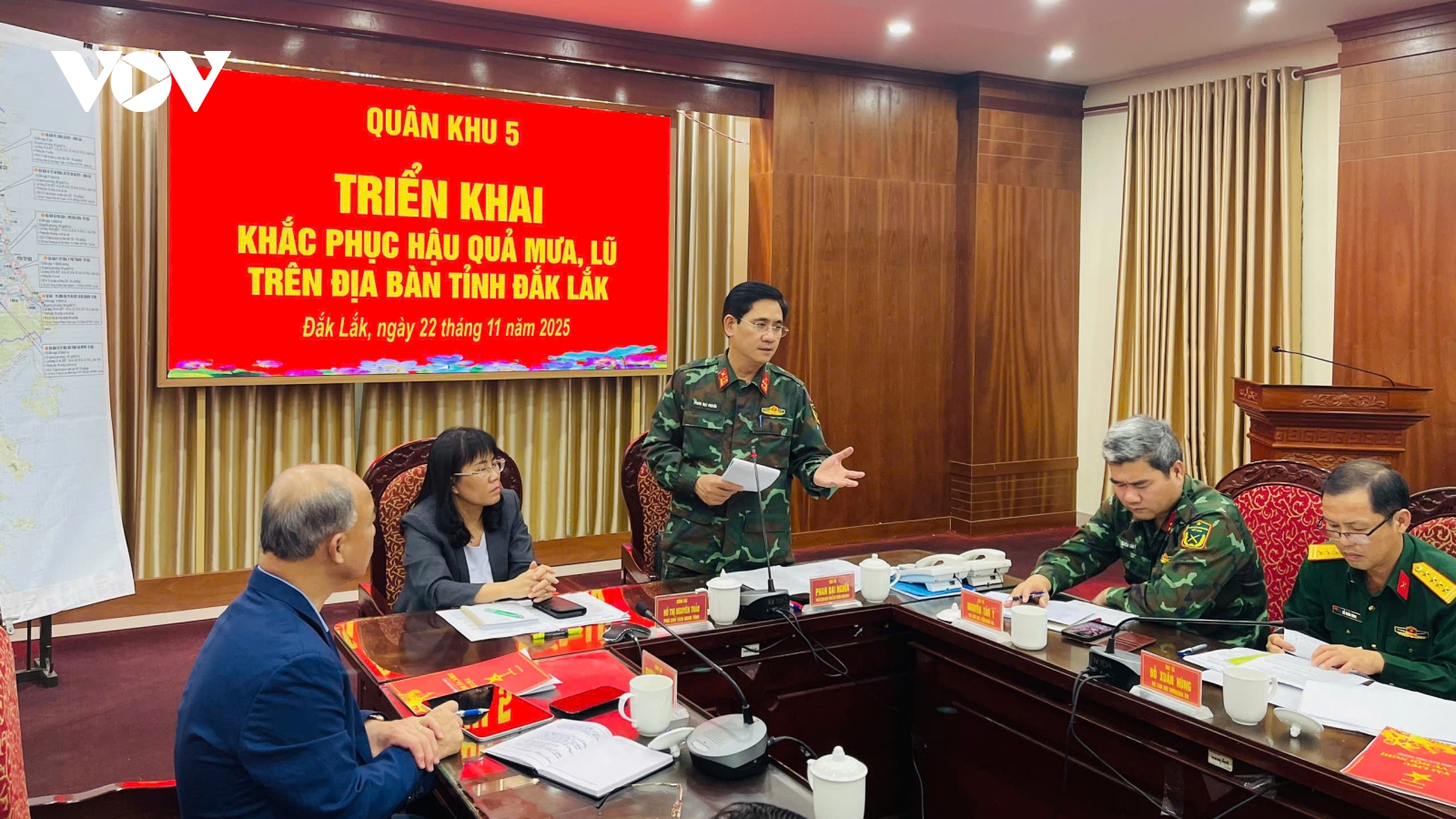 Quân khu 5 chỉ đạo triển khai khắc phục hậu quả mưa lũ trên địa bàn tỉnh Đắk Lắk