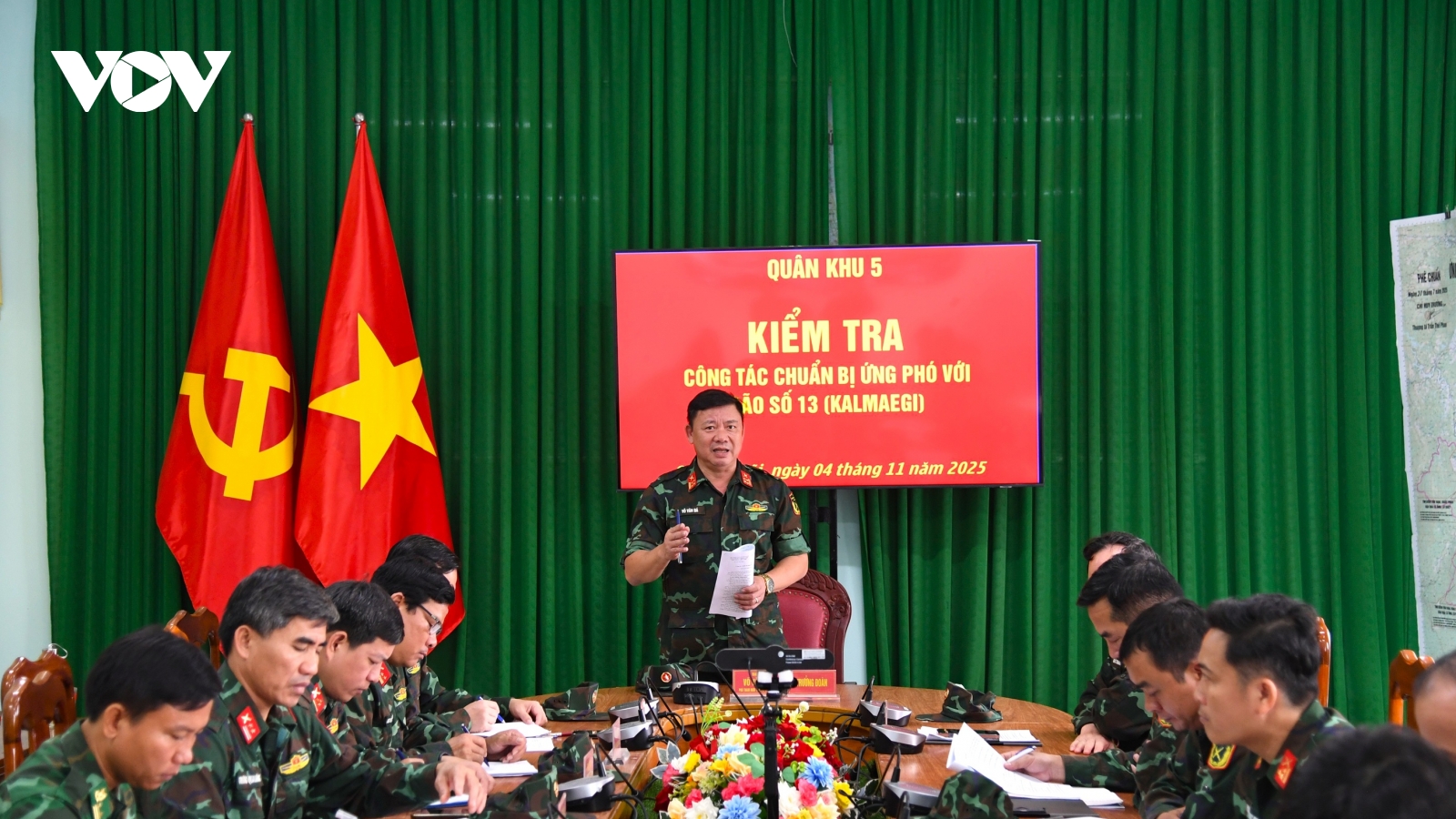 Quân khu 5 chỉ đạo sớm công tác ứng phó bão số 13 tại các địa phương
