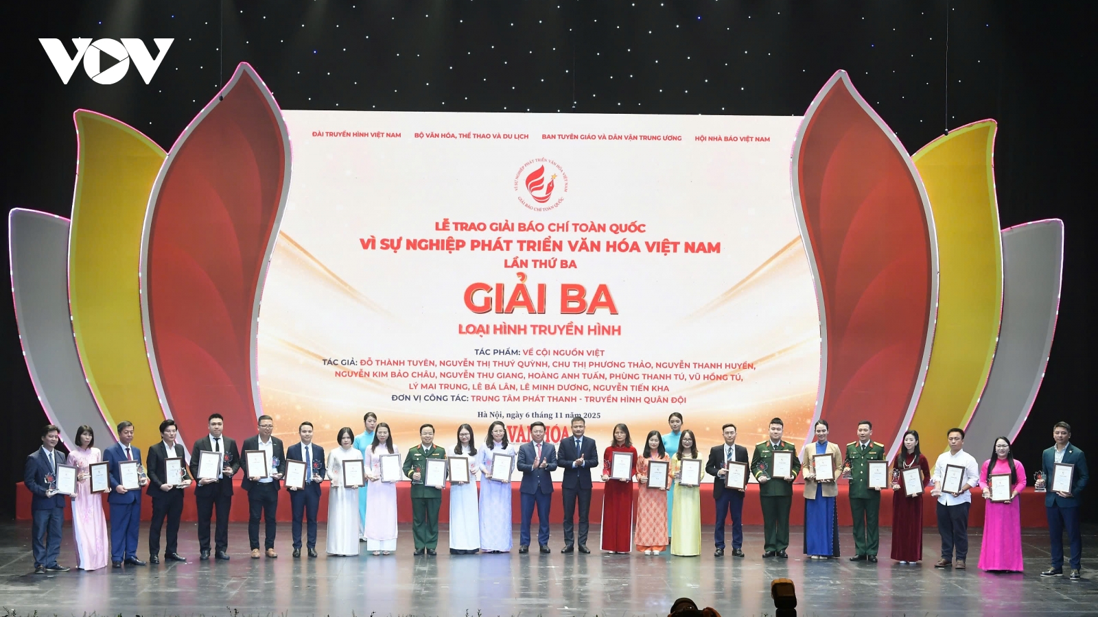 VOV giành 6 Giải Báo chí vì sự nghiệp phát triển Văn hóa Việt Nam