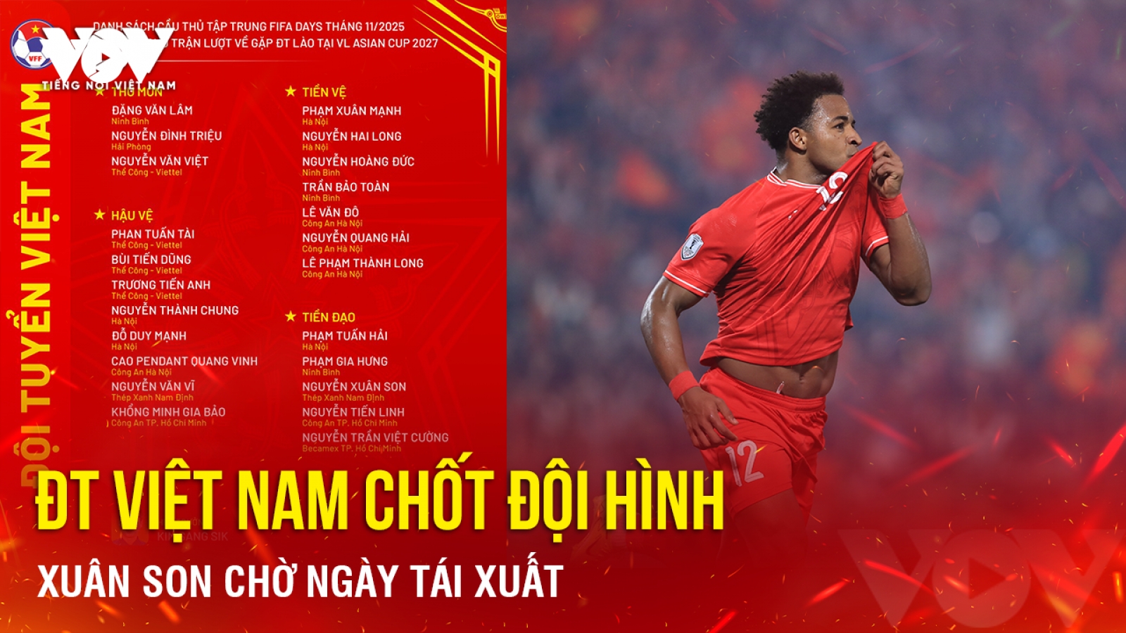 Tin bóng đá 8-11: ĐT Việt Nam chốt đội hình, Xuân Son chờ ngày tái xuất